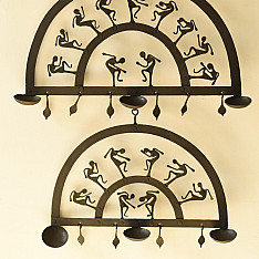Ahou | Wrought Iron ~ Trible Wall Hanging Lamp Holder