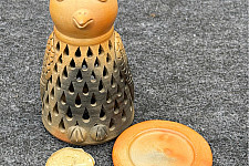 Terracotta Tales | Pottery Art ~ Straight Sparrow T Light Holder extra