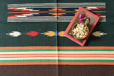 A finite infinity ❧ Handwoven Geometric Dhurries  - 5 x 3 Feet