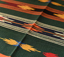 A finite infinity ❧ Handwoven Geometric Dhurries  - 5 x 3 Feet