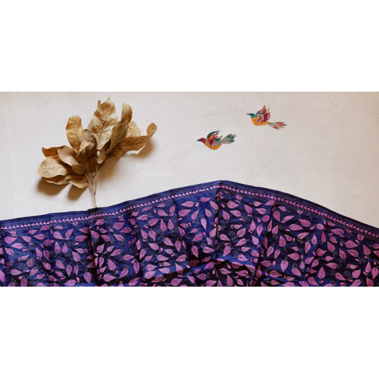 पुष्पारम ✽ Kantha Silk Stole ✽ O