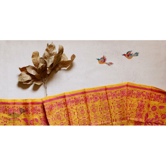 पुष्पारम ✽ Kantha Silk Stole ✽ M