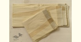 Damodar . दामोदर  ✹ Handloom Matka Silk + Cotton Dhoti Khes - Zari Border