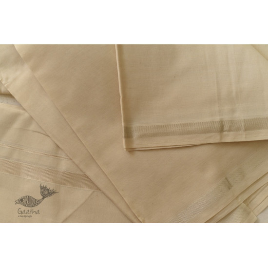 handloom cotton dhoti khes Cotton + Matka Silk