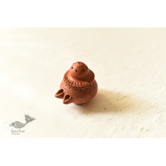 Shop Terracotta Handmade Clay - Diya With Incense Stick Stand