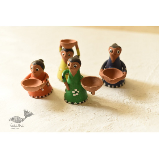 Shop Terracotta Handmade Clay Dolls (Set of Four)