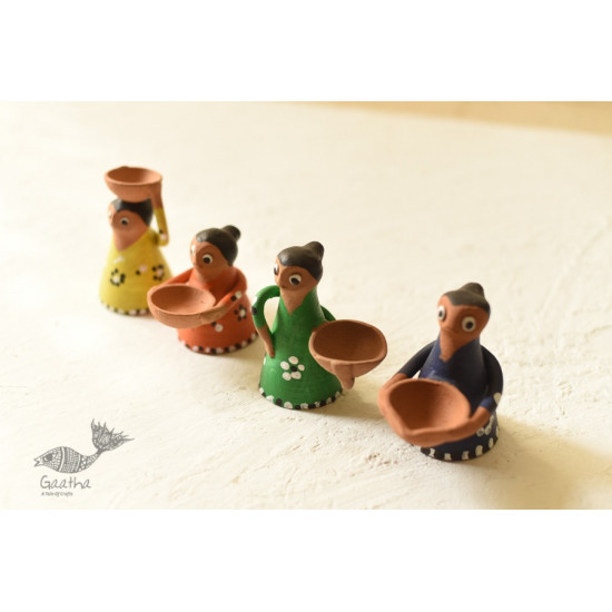 Shop Terracotta Handmade Clay Dolls (Set of Four)