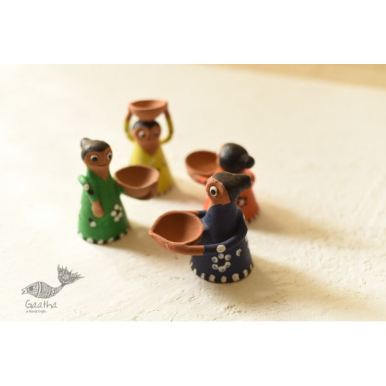 Shop Terracotta Handmade Clay Dolls (Set of Four)