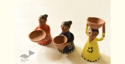 Maati Ka Kaam | Terracotta Handmade Clay Dolls (Set of Three)