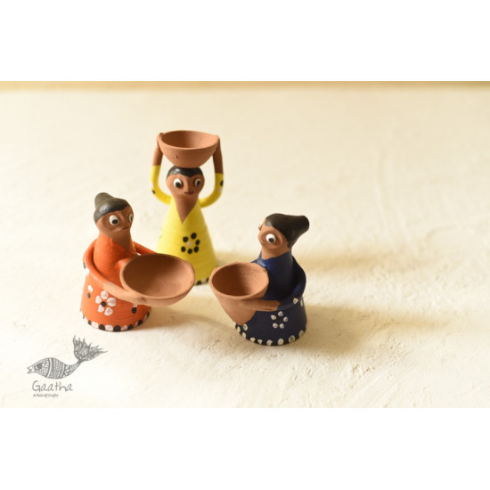 Shop Terracotta Handmade Clay Dolls (Set of Three)