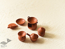Maati Ka Kaam | Terracotta - Miniature Kitchen Set ( Set of 11 Pieces )