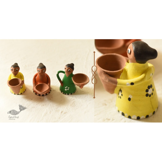 Shop Terracotta Handmade Clay Dolls (Set of Three)