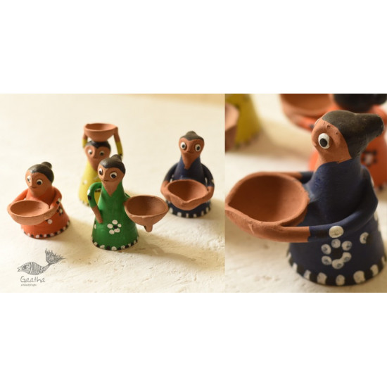 Shop Terracotta Handmade Clay Dolls (Set of Four)