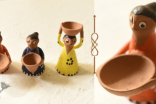 Maati Ka Kaam | Terracotta Handmade Clay Dolls (Set of Three)