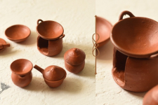 Maati Ka Kaam | Terracotta - Miniature Kitchen Set ( Set of 11 Pieces )