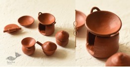 Maati Ka Kaam | Terracotta - Miniature Kitchen Set ( Set of 11 Pieces )