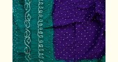 summer special Cotton Bandhani green & violet Saree