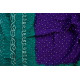 summer special Cotton Bandhani green & violet Saree