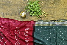 Nianboli . निंबोली  ❂ Cotton Bandhani Saree ❂ 8