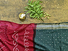 Nianboli . निंबोली  ❂ Cotton Bandhani Saree ❂ 8