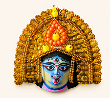Mukhauta . मुखौटा : Handmade Paper Mache Chhau Kali Mask
