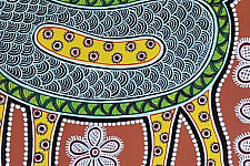 Mandana Art - Painting  ~ Dog ( 11 x 14 inch)