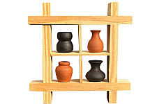 Terracotta Tales | Terracotta Pottery Art - Miniature Wall Art Frame - A