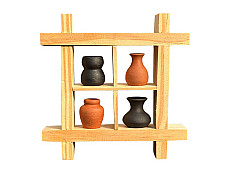 Terracotta Tales | Terracotta Pottery Art - Miniature Wall Art Frame - A