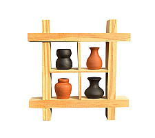 Terracotta Tales | Terracotta Pottery Art - Miniature Wall Art Frame - A