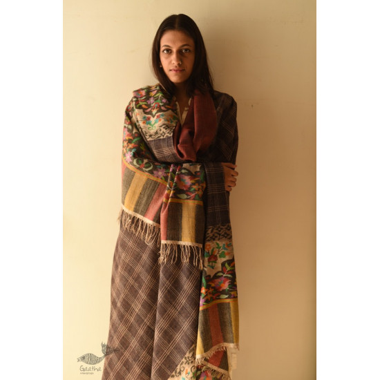 shop Kashmiri handwoven Pure Pashmina Kani Reversible Shawl