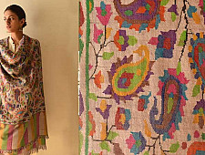 Gul - Kashmiri Handwoven Kani work Pashmina Shawl