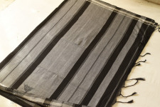 Casual Classics ❊ Handloom Cotton Black Saree