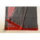 Casual Classics cotton saree - Carbon Black With Red Border