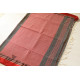 Casual Classics cotton saree - Carbon Black With Red Border