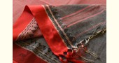 Casual Classics cotton saree - Carbon Black With Red Border