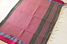 Casual Classics ❊ Handloom Saree ❊ Carbon Black With Resham Border