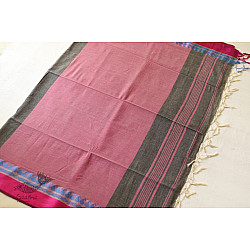 Casual Classics ❊ Handloom Saree ❊ Carbon Black With Resham Border