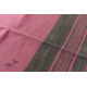 shop  Handloom Saree - Carbon Black With Rani Pink Border