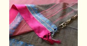 shop  Handloom Saree - Carbon Black With Rani Pink Border