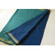 shop Green Cotton Saree With Blue Pallu