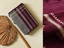 Casual Classics ❊ Handloom Saree ❊ Dark Magenta