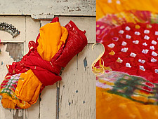 बीनणी ★ Chiffon laheriya Saree ★ 2