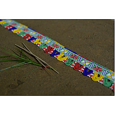 Shubh-Laabh . शुभ लाभ ⁂ Glass Bead Toran (37" x 2.5") ⁂ 11