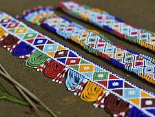 Shubh-Laabh . शुभ लाभ ⁂ Glass Bead Temple Toran (Set of Three) ⁂ 2