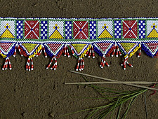 Shubh-Laabh . शुभ लाभ ⁂ Glass Bead Toran (36.5" x 4.5") ⁂ 7