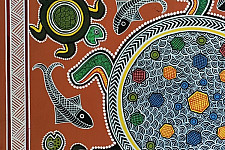 Mandana Art - Painting | Lucky Charm Turtle ( 11 x 14 inch)