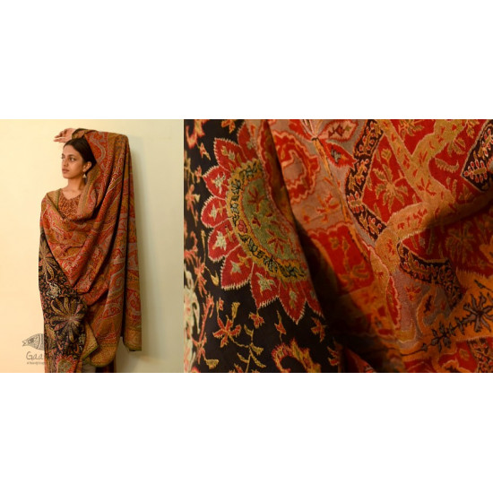 shop Kashmiri Pashmina Long Antique Jamawar shawl