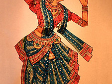 Leather Puppets | Raadha (Green/Orange/Pink)