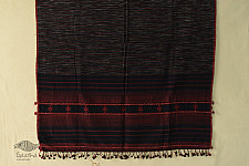 Breezy Mangroves | Handwoven Bhujodi Cotton Dupatta - Navy Blue