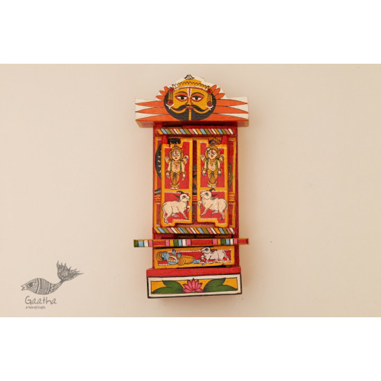 कथनिक ☀ Kaavad a Wooden Shrine ( RED - 29 cm) ~ 113